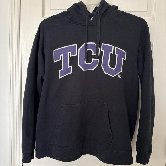 Port and Company Other - TCU (Texas Christian University) Black Hoodie with Purple Lettering. Size XL